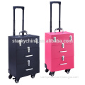 Mutifunctional Aluminum Professional Rolling Cosmetic Train Case